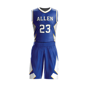 Ensemble de maillots de basket-ball unisexes de qualité supérieure, imprimé avec logo, confortable, respirant, grande taille, 100% polyester, antibactérien - Product Image 1