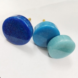 Perillas de puerta grises únicas para habitación de niños, resina colorida con acentos de ondas naranjas blancas, armarios perfectos para interiores y exteriores - Product Image 5