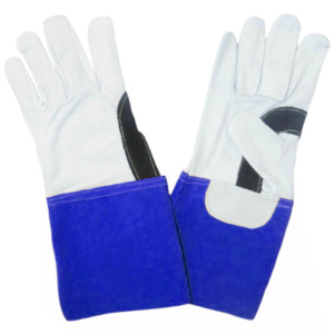 Gants de soudage en cuir de chèvre et de vache pleine fleur, robustes, pour soudeurs TIG, protection des mains, gants de travail industriels, sécurité au travail - Product Image 5