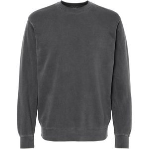 Sudaderas con capucha lavadas con ácido de patrón sólido de cuello redondo teñido pigmento 2025 marfil - Product Image 1