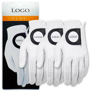 Luxury White Sheepskin Cabretta Golf <b>Gloves</b> Personalized Left Hand Soft Feel Tournament Golf <b>Gloves</b> Factory Supply - Product Image 1