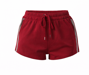 Conjunto de Top Corto con Cremallera y Pantalones Cortos para Mujer, Atuendo Casual de Verano, Cintura Alta con Cordón, Dos Piezas, Ropa Deportiva - Product Image 5