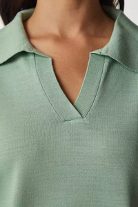 Wholesale Comfortable <b>Women</b> Polo Shirts Quick Dry <b>Women</b> Polo Shirt Cotton Polo Shirt For <b>Women</b> Stretch Knit Golf Tee Blanks - Product Image 5