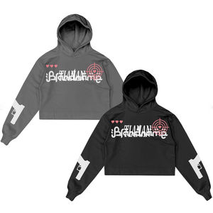 Ensemble de survêtement streetwear d'hiver pour homme, coupe ample, style vintage, 100 % coton, séchage rapide, avec logo personnalisé et pantalon évasé - Product Image 1