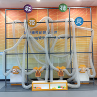 Exposition interactive de démonstration du flux d'air avec rubans dansants pour les musées scientifiques pour enfants