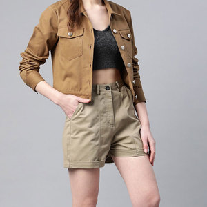 <b>Women</b> Anti-Wrinkle Quick Dry Breathable 100% Cotton Canvas Street Wear Drawstring Waist Customizable Casual <b>Womens</b> <b>Shorts</b> - Product Image 4