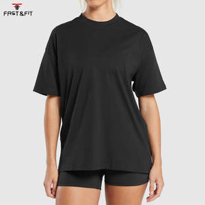 เสื้อยืดผู้หญิง ผ้าฝ้าย 100% แห้งเร็ว ทรงหลวม สไตล์สตรีทแวร์ ใส่สบาย เหมาะกับฤดูร้อน  รับผลิตจำนวนมาก มีโลโก้ให้เลือก - Product Image 1