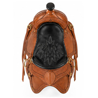Vente en gros Selle de cheval western en cuir véritable, modèle 4003, personnalisable avec marque, avec arceau en bois, étriers faits main style cowboy ranch et étriers en SUS304