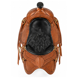Al por mayor, Personalizable, Marca Modelo 4003, Silla de montar western para caballo de cuero genuino con estructura de madera, Hecha a mano, Estilo vaquero de rancho, Estribos SUS304 - Product Image 3