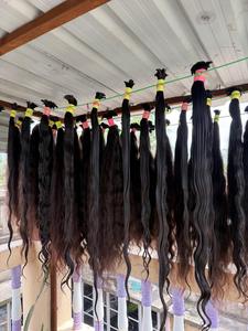 Extensions de cheveux humains vierges de taille longue, qualité Single Drawn, couleur foncée, provenant de temples d'Inde du Sud, en vrac - Product Image 4