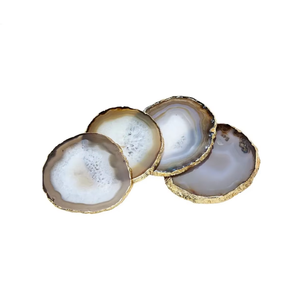 Vente flash : sous-verre en agate naturelle de haute qualité, pierre précieuse ronde en cristal pour table, support à café, décoration maison - Product Image 3