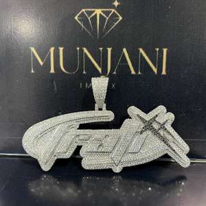 Colgante de Lujo para Hombre Estilo Hip Hop, Letra Personalizada, Diamante Certificado IGI, Plata S925 Chapada en Oro, Diamantes VVS, Colgantes y Dijes - Product Image 2