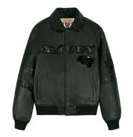 Veste bomber en cuir véritable noir de qualité supérieure pour homme Avirex, veste de style streetwear de luxe, veste varsity, fabricant OEM ODM en gros