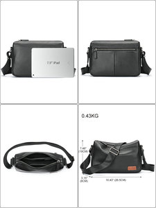Sac à bandoulière en cuir véritable pour téléphone portable, sacoche de poitrine, sac de voyage, sac messager pour hommes et femmes, vente en gros - Product Image 2