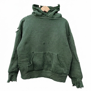 Fabricante de Sudaderas Streetwear: Sudadera con Capucha Lisa de Algodón 100% de 500 Gsm, con Efecto Ácido y Desgastado, Bordada, de Felpa Pesada, Tipo Pullover - Product Image 4
