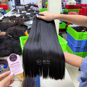 Perruques et extensions en cheveux humains vietnamiens Remy soyeux, super épais, super résistants, doublement étirés, avec dentelle frontale - Product Image 3