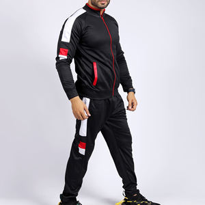 Ensemble de survêtement décontracté d'hiver pour homme, imprimé uni, avec cordon de serrage, pantalon de jogging et veste de sport - Product Image 4