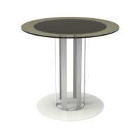 Table basse élégante en métal Drake de luxe avec structure en acier moderne, design durable pour une utilisation polyvalente dans le salon et à la maison