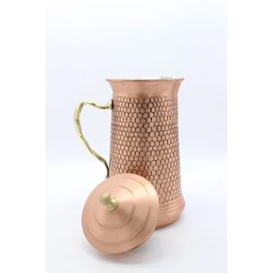 Hammered Copper Pitcher Pure Copper Water <b>Jug</b> for Serving Water <b>Drinks</b> and Beverages Kitchen Dining and Home Usage Supplies - Product Image 6
