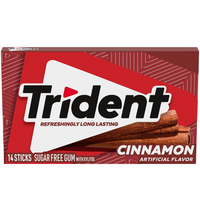 Chewing-gum sans sucre CinnamonTwist, 28 bâtonnets, format poche, avec xylitol, saveur fruitée, boîte