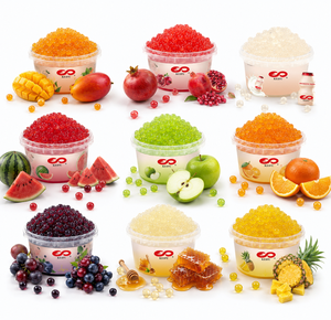 KEIFU 500g Private Label Lemon Flavored Popping <b>Boba</b> Ingredients for Delicious Slushies and <b>Bubble</b> Tea - Product Image 1