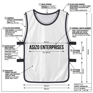 Customized Color Mesh <b>Training</b> <b>Bib</b> Number Heat-Transfer Printing Short Length Sports Vest Team Practice for Football Soccer - Product Image 2