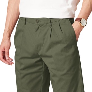 Custom High Quality Cotton <b>Men's</b> Twill Vintage High <b>Waist</b> Zipper Fly Lightweight Casual Work Pants Chinos <b>Trousers</b> <b>Men</b> - Product Image 5