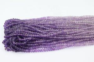 High Quality Shaded Purple <b>Amethyst</b> Faceted Rondelle Beads 4mm 13 Inches Natural Gemstone for Jewellery Making - Product Image 6