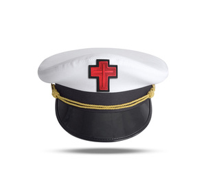 Wholesale Sir Knight Knights Templar Fatigue <b>Cap</b> Red Cross Custom Black Regalia Hat - Product Image 1