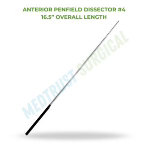 Dissecteur antérieur Penfield # 4 instruments chirurgicaux pour la colonne vertébrale de 16,5 pouces pour la dissection tissulaire et la rétraction des nerfs - Product Image 2