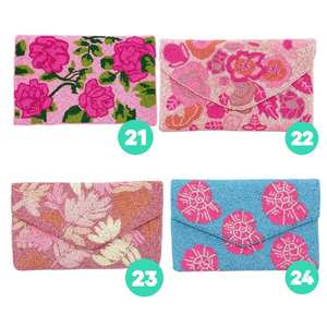 Sac à main décontracté en perles de verre multicolores certifiées MS Handicraft, poignée en perles, fait main en Inde, forme personnalisée, style baguette - Product Image 2