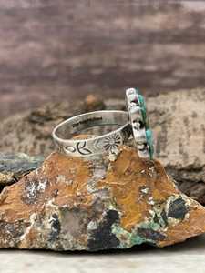 Heart Collection Kingman Turquoise <b>Adjustable</b> <b>Ring</b> Handmade Sterling Silver Southwestern Boho Statement Jewelry Artisan Gift - Product Image 5