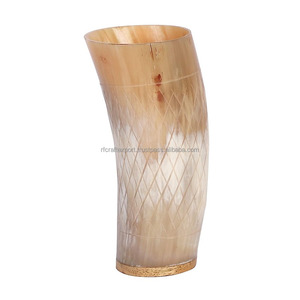Corne à boire Viking Ox de la meilleure qualité avec support Corne de Viking d'Inde par RF Crafts - Product Image 5