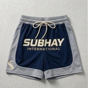 Shorts de sport respirants bleu beige à cordon de serrage pour femmes Subhay International – Coupe athlétique pour adultes - Product Image 5