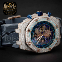 Montre-bracelet unisexe de luxe en acier inoxydable, édition limitée, avec bracelet de 20 mm, cadran analogique, ornée de diamants Moissanite et de quartz, style Hip Hop antique carré