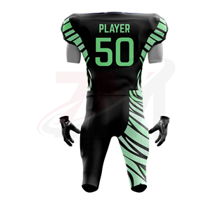 Maillot de football noir et vert pour homme, numéro 50, en polyester respirant, taille adulte, impression par sublimation, tenue d'équipe - Product Image 2