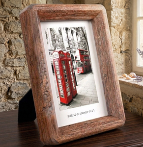 4x6 Picture <b>Frame</b> Rustic Wooden Picture <b>Frame</b> <b>with</b> Real Tempered Glass Gift Box Barn Wood <b>Frame</b> <b>with</b> Rounded Corner Tabletop - Product Image 6