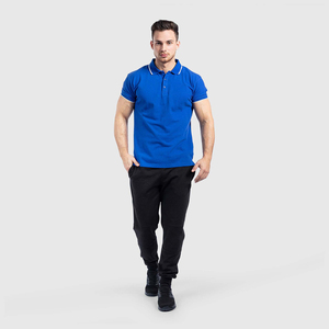 <b>Classic</b> men polo shirt cotton fabric breathable soft comfortable fit short sleeve collared design button placket casual - Product Image 3