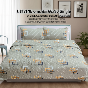 Couette DIVINE 60x90 cm, taille simple, en coton doux et chaud, garnissage en microfibre de polyester, tailles personnalisées King et Queen pour la maison et l'hôtel - Product Image 3