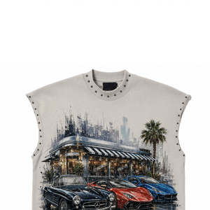 เสื้อกล้ามพิมพ์ลายกราฟิกสไตล์วินเทจสุดเทรนดี้ ผ้าเจอร์ซีย์คอตตอน 100% เป็นมิตรต่อสิ่งแวดล้อม เสื้อยืดแขนกุดสำหรับใส่ได้ทั้งชายและหญิง - Product Image 6
