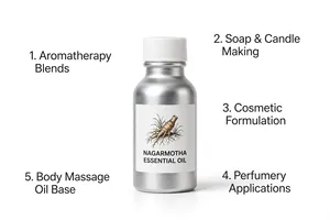 Huile Essentielle de Nagarmotha 100% Pure, Naturelle, Distillée à la Vapeur, pour Parfumerie, Aromathérapie, Cosmétiques, Fabrication de Bougies, Vente en Gros - Product Image 4