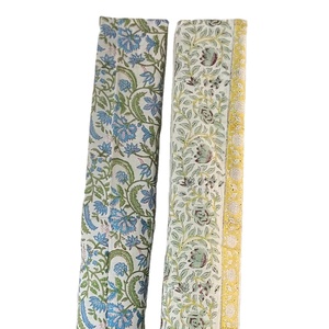 Lightweight Eco-Friendly Hand Block Printed <b>Floral</b> Cotton <b>Scarf</b> Traditional Indian Design Shawl - Product Image 1