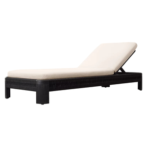 Chaise longue d'extérieur en teck de haute qualité avec coussin imperméable et dossier réglable, lit de repos pour piscine, mobilier d'hôtel moderne - Product Image 1