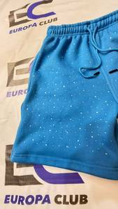 Pantalones Cortos de Moda para Hombre, Estilo Urbano, Cintura Media, con Pedrería, Forro Polar de Algodón, Logotipo Bordado, con Bolsillos - Product Image 6