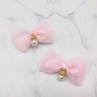 Barrette à cheveux en tissu à nœud floral, mignonne et douce, multicolores pastel, usage quotidien, 10 pièces/ensemble