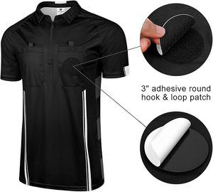 Maillot de football violet pour homme à manches courtes avec col zippé, en polyester respirant, avec poches et impression sublimée - Product Image 6