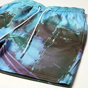 <b>Men</b> Abstract City Print Polyester Swim <b>Trunks</b> Quick Dry Regular Fit Drawstring Woven Shorts Sublimation Transfer Print - Product Image 6