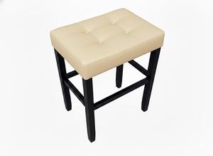 Tabouret de bar moderne en cuir PU sans dossier, tabouret de comptoir rembourré pour cuisine - Product Image 2