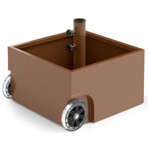 Base per Ombrellone da Caffè Riempibile da 150 libbre con Ruote e 2 Adattatori per Ombrelloni da Patio da 7,5-11 piedi - Product Image 1
