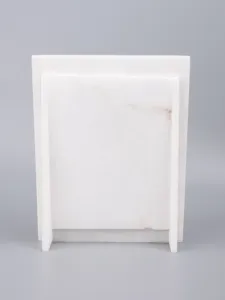 Fashionable White Marble Photo <b>Frame</b> With Gold Strips Elegant Natural Stone <b>Design</b> For Luxury Home Decor Office Display - Product Image 1